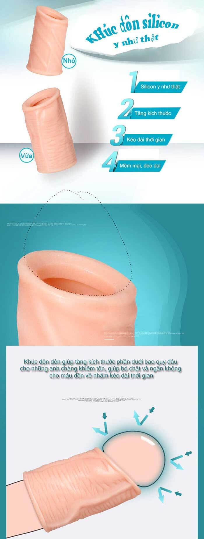 Bao cao su BD10C silicon gai giúp kéo dài thời gian cực khoái