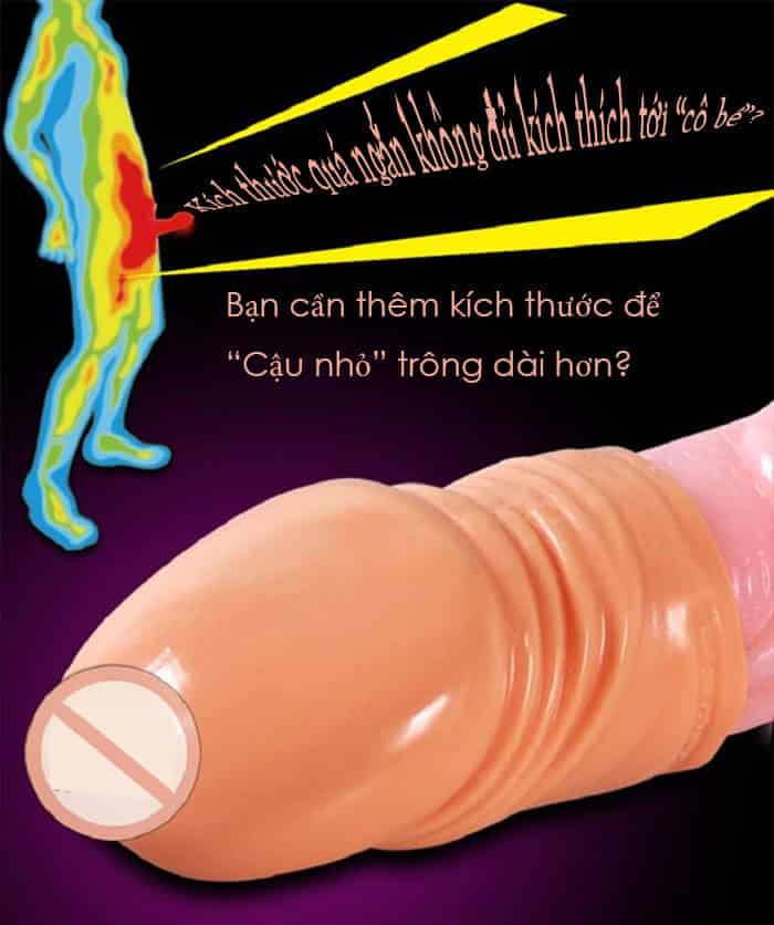 BD10E Bao cao su đôn dên nối dài dương vật tăng khoái cảm