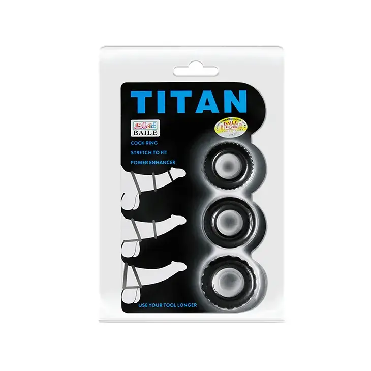 ộ 3 vòng đeo cu cao cấp cho nam BAILE DC60U bằng silicone có gân và răng cưa giúp tăng cương cứng và kích thích bạn tình.