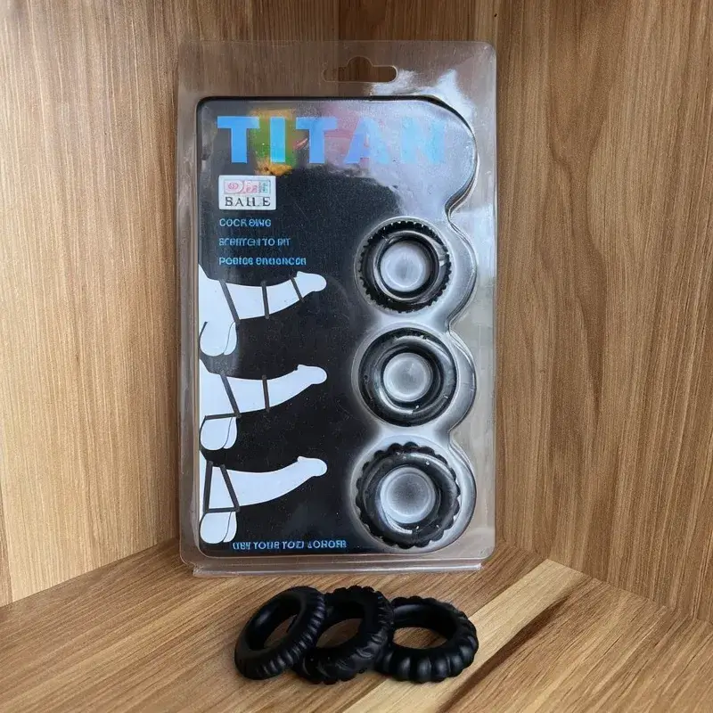 ộ 3 vòng đeo cu cao cấp cho nam BAILE DC60U bằng silicone có gân và răng cưa giúp tăng cương cứng và kích thích bạn tình.