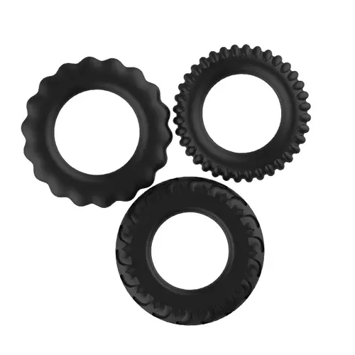 ộ 3 vòng đeo cu cao cấp cho nam BAILE DC60U bằng silicone có gân và răng cưa giúp tăng cương cứng và kích thích bạn tình.