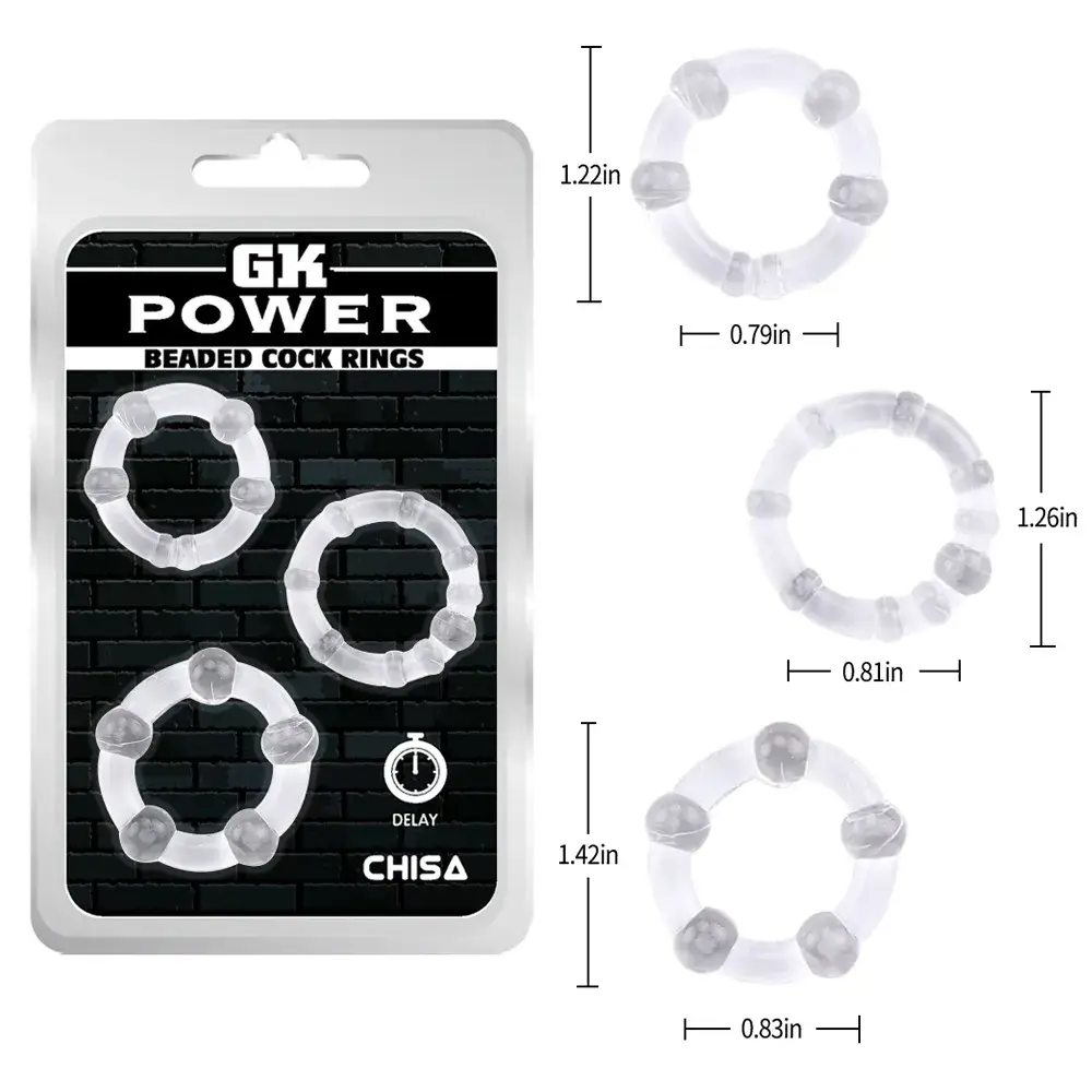 Bộ 3 vòng đeo cu Chisa DC60G TPE cao cấp kéo dài quan hệ lâu