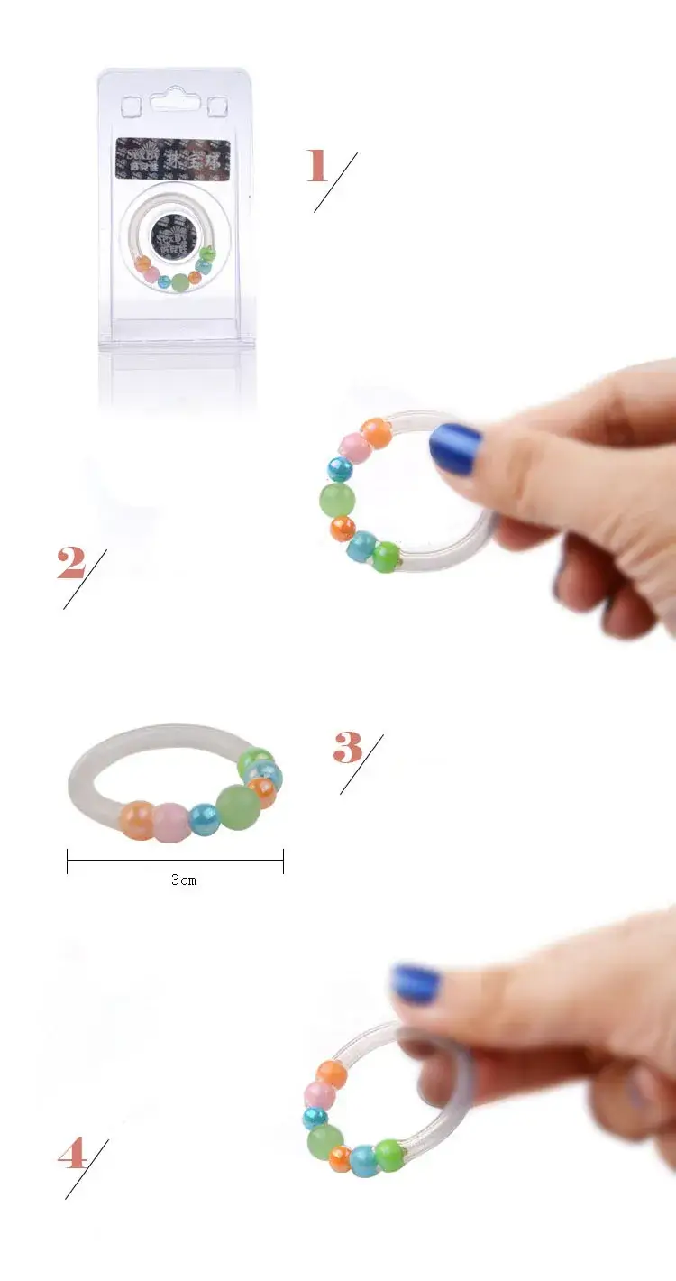 Vòng đeo cu 7 bi DC48A silicon mềm kích thích G điểm mua ngay