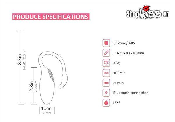 Trứng rung không dây bluetooth Thiên Nga mát xa âm vật kích thích nữ