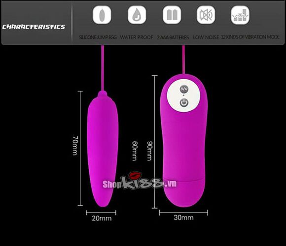 Trứng rung Bé Hạt Tiêu mềm mịn Prettylove Harriet cho nữ