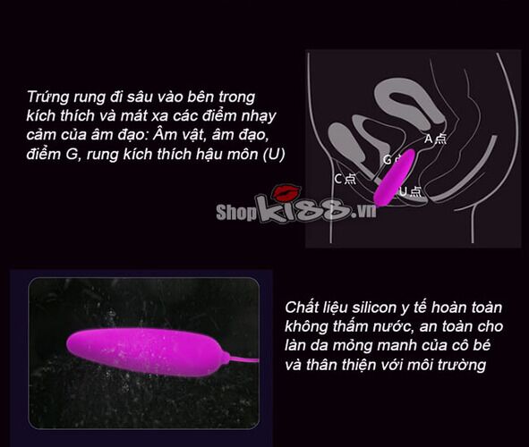 Trứng rung Bé Hạt Tiêu mềm mịn Prettylove Harriet cho nữ