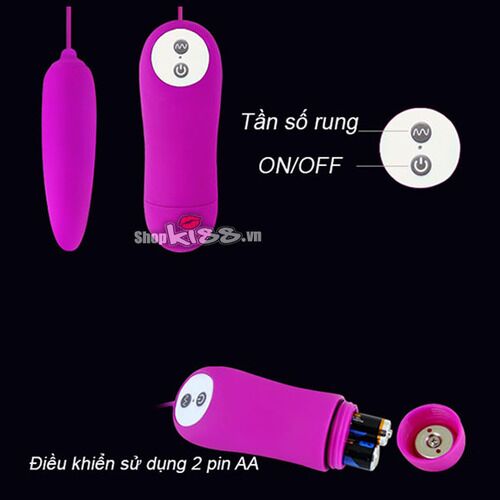 Trứng rung Bé Hạt Tiêu mềm mịn Prettylove Harriet cho nữ