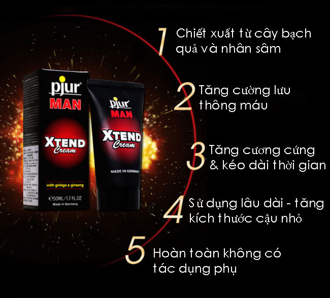 Kem cường dương Pjur Man Xtend Đức tăng kích cỡ, cải thiện sinh lý nam