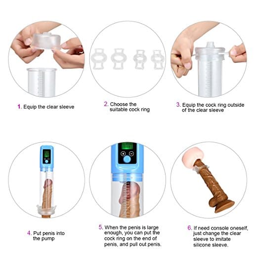 Máy tập dương vật tự động cao cấp sạc pin màn hình LED tiện lợi