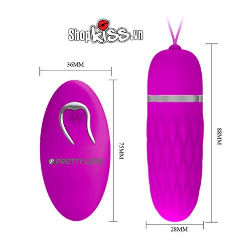Trứng rung 12 chế độ điều khiển từ xa Prettylove Dawn sướng cực