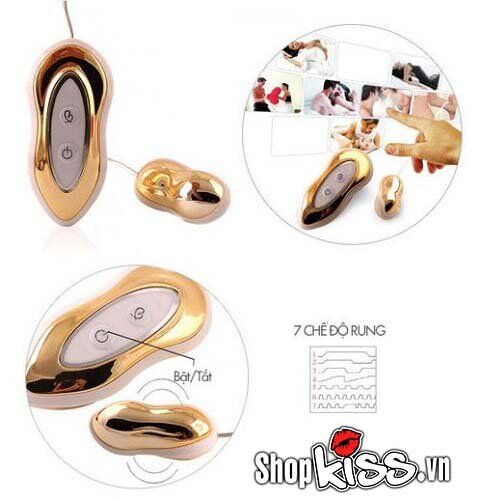 Trứng rung cao cấp mạ vàng Golden 7 chế độ chống thấm nước