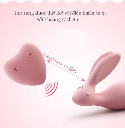 Máy rung điểm G điều khiển từ xa hình thỏ silicon cao cấp