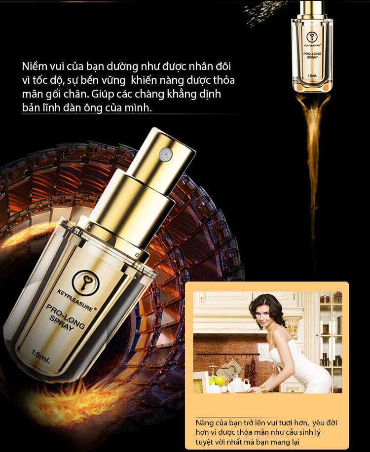 Thuốc xịt Key Prolong Spray XTS02 giúp kéo dài quan hệ lâu