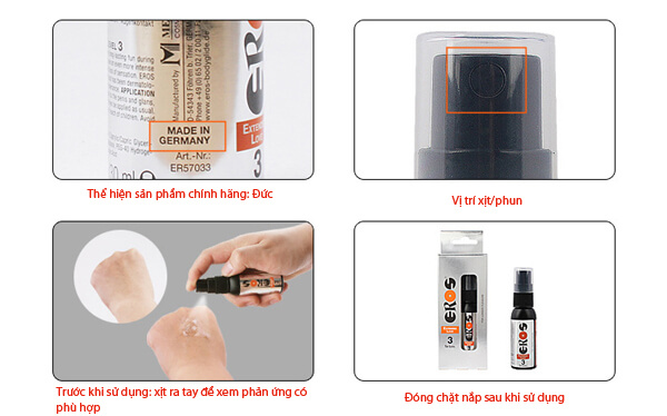 XTS17A Thuốc xịt kéo dài quan hệ từ Đức Eros Extended Love