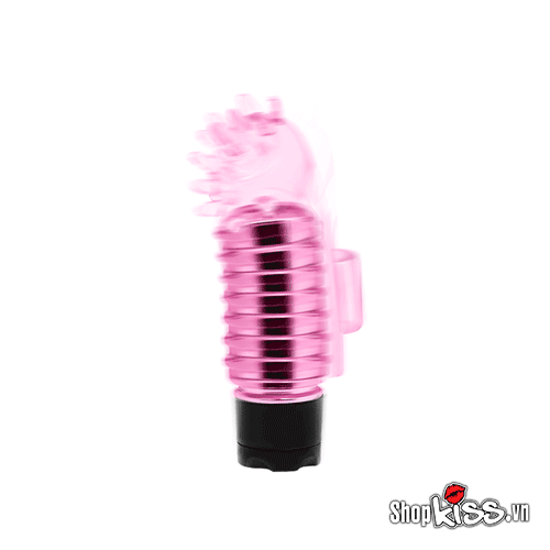 Trứng rung đeo ngón tay silicon mềm 4 chế độ rung hồng nhạt