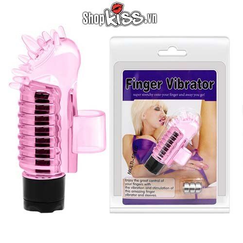 Trứng rung đeo ngón tay silicon mềm 4 chế độ rung hồng nhạt