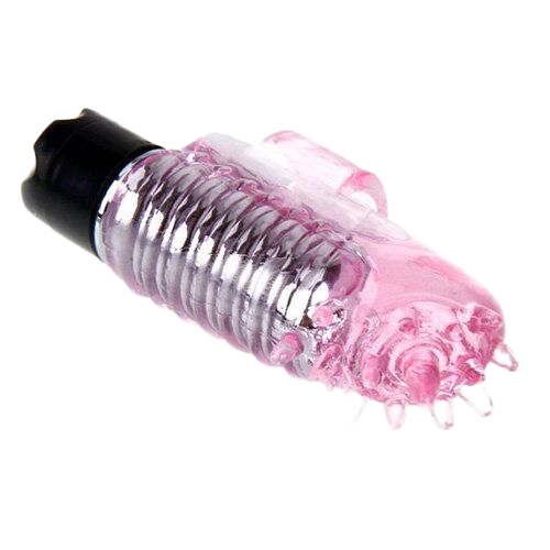 Trứng rung đeo ngón tay silicon mềm 4 chế độ rung hồng nhạt 