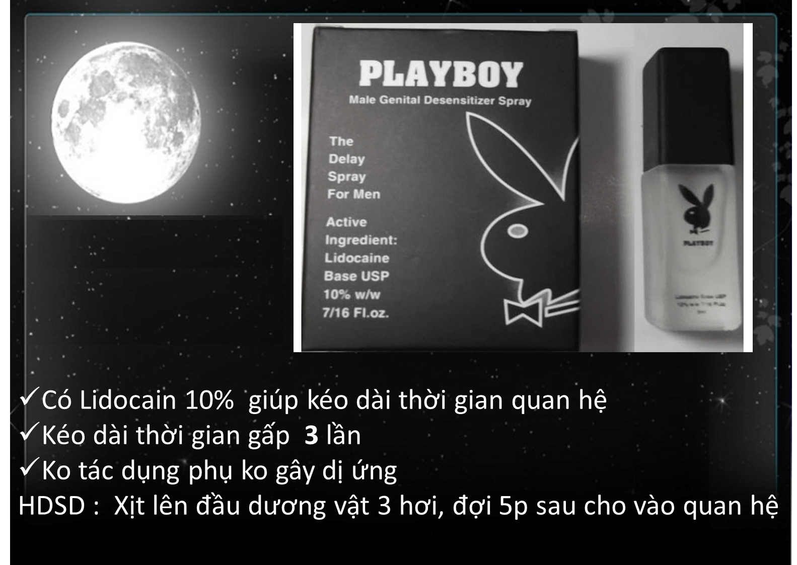 Playboy XTS18 5ml - Chai xịt giúp kéo dài thời gian quan hệ nam