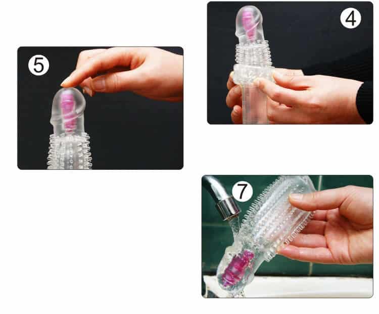 Vibrating Textured Penis Extension Condom for Maximum Pleasure