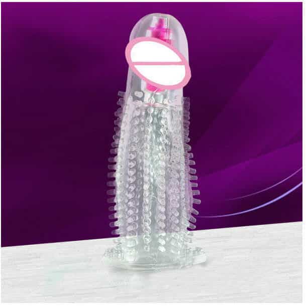 Vibrating Textured Penis Extension Condom for Maximum Pleasure