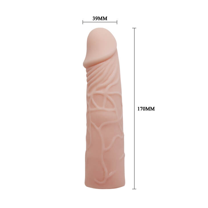 WOLFTOOTH Sleeve 6cm Extension Condom - Soft & Veined Texture