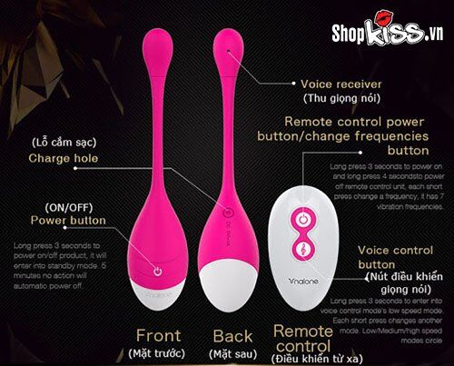 Trứng rung Nalone Sweetie điều khiển xa kích thích khoái cảm cao