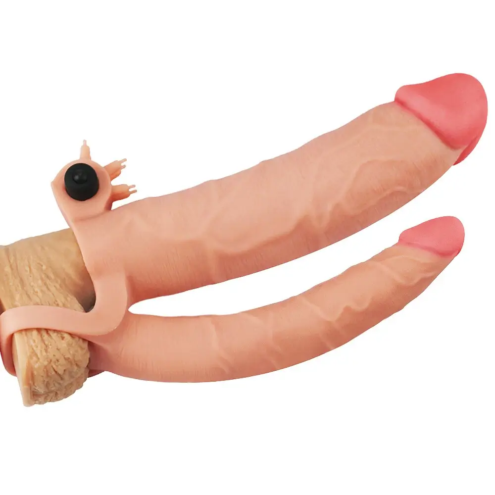 Dual Branch Silicone Condom for Vaginal and Anal Play