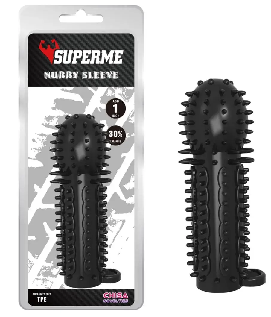 Bao cao su siêu gân gai BD25 SUPERME đen TPE an toàn tăng kích thước