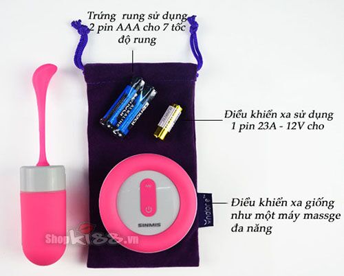 Kho sỉ Trứng rung điều khiển xa Sinmis Fairy giá tốt Kho sỉ Trứng rung điều khiển xa Sinmis Fairy giá tốt