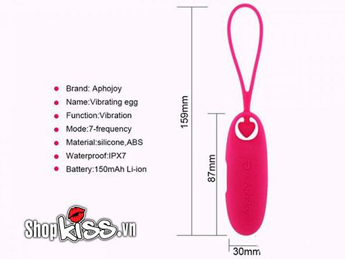 Aphojoy Rechargeable Egg Vibrator 7 Modes Waterproof Pink, Purple