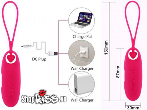 Aphojoy Rechargeable Egg Vibrator 7 Modes Waterproof Pink, Purple