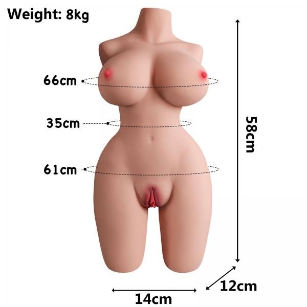 Búp bê tình dục bán thân 8kg silicon nguyên khối cao cấp 