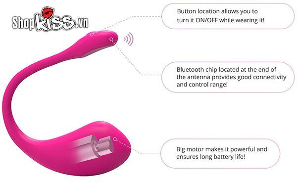 Trứng rung Lush Lovense chính hãng smart điều khiển tiện lợi