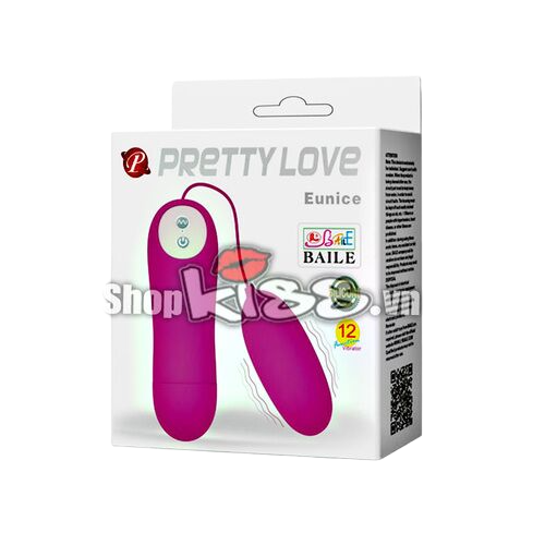 Trứng rung Prettylove Eunice 12 tần số mềm mịn cho nữ 
