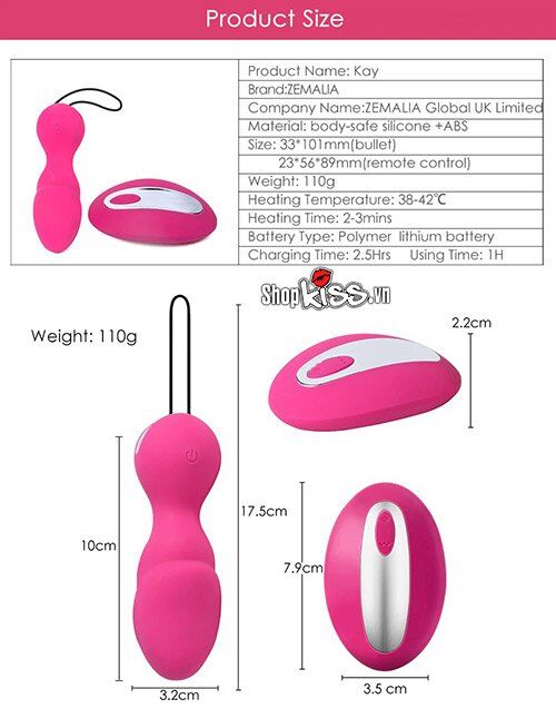 Zemalia KAY Premium Vibrating Egg Clitoral Massage Silicone