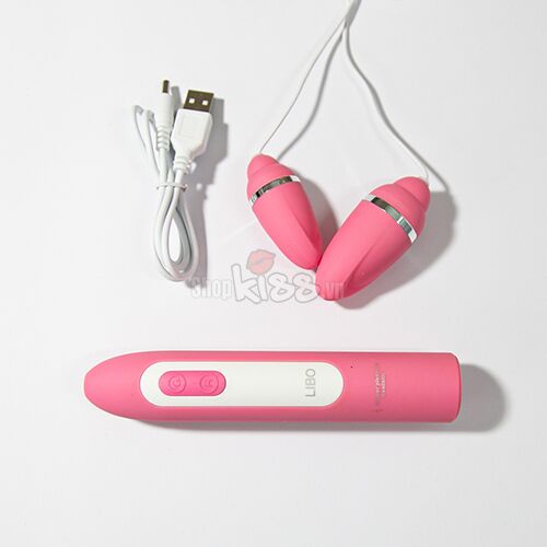 Trứng rung hai đầu Libo cao cấp cho Les đồ chơi tình yêu phụ nữ