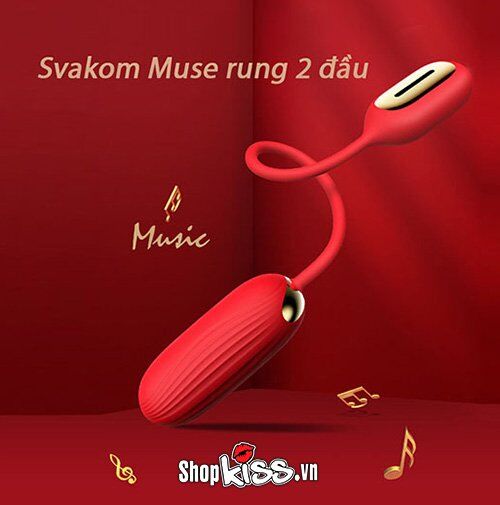  Đánh giá Trứng rung tình yêu 2 đầu theo điệu nhạc Svakom MUSE chính hãng loại tốt