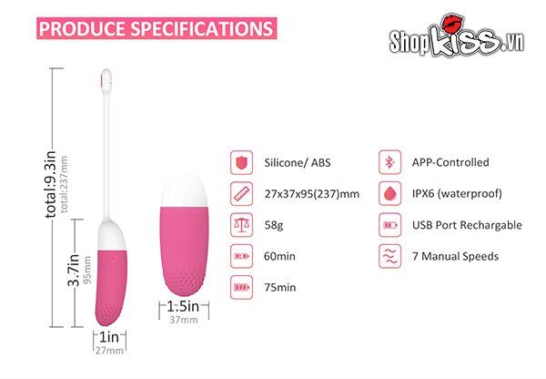 Trứng Rung Magic Vini Kích Thích G Điều Khiển Qua App Tiện Dụng