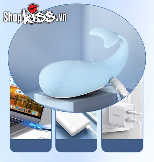 Trứng rung cá voi Little Whale massage điểm G rung 10 chế độ