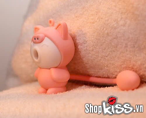 Máy rung hút 2 đầu Libo ngụy trang mèo dễ thương sạc USB