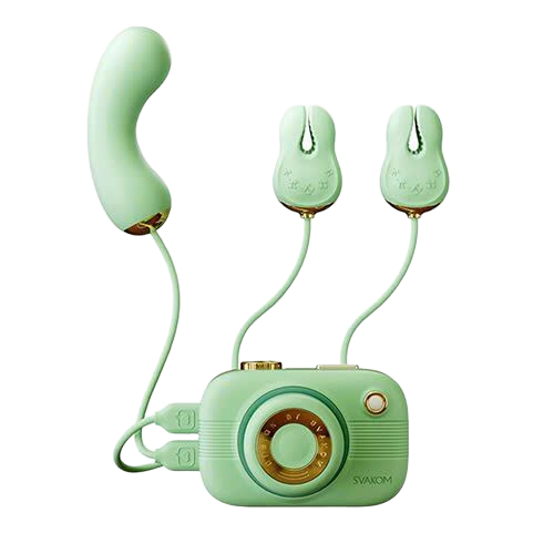 Máy rung hút massage 3 trong 1 Svakom Alberta ngụy trang máy ảnh sạc điện 