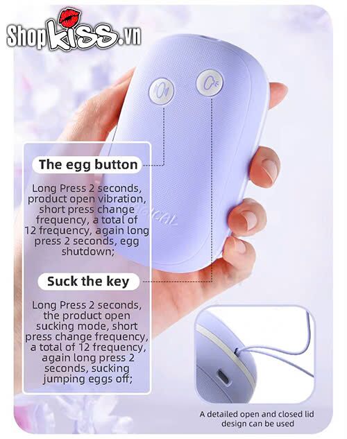 Trứng rung massage điểm G âm vật Lilo Magic Box C silicone an toàn