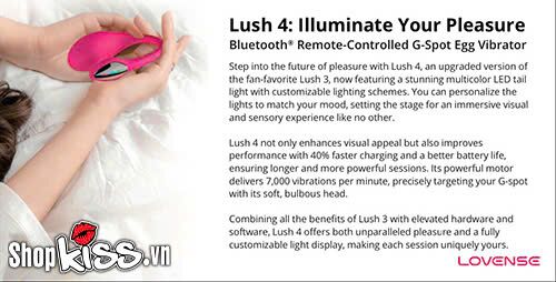 Trứng rung Lovense Lush 4 - Massage điểm G âm vật kích thích