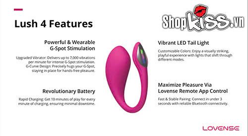 Trứng rung Lovense Lush 4 - Massage điểm G âm vật kích thích
