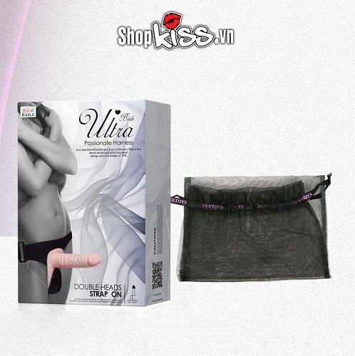 Dương vật dây đeo 2 đầu silicon cao cấp rung kích thích đôi bạn