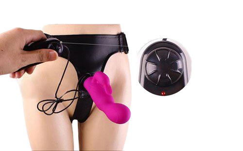 Dương vật giả dây đeo rung gân nổi thắt khúc silicone cao cấp 