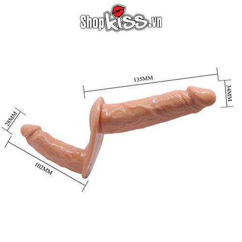 Đai đeo dương vật giả đôi Les Baile Double Dildo tiện lợi