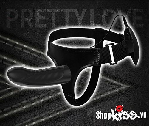 Dương vật giả dây đeo rỗng ruột Pretty Love Myron rung đa chế độ