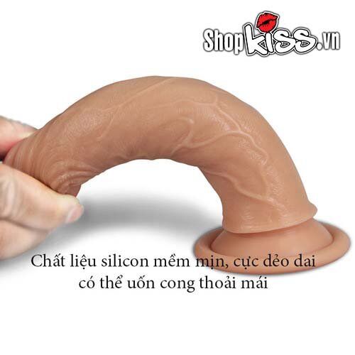 Dương vật gắn tường siêu mềm mại LoveToy uốn cong silicon cao cấp