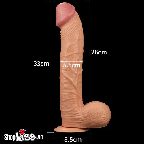 Dương vật giả gắn tường King Sized Lovetoy siêu to mềm mại